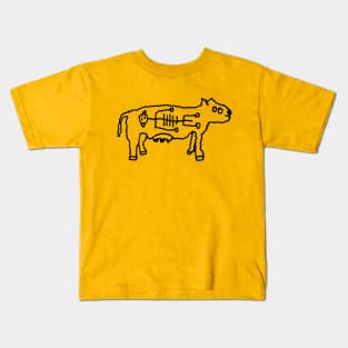 Cow Eats Man Kids T-Shirt